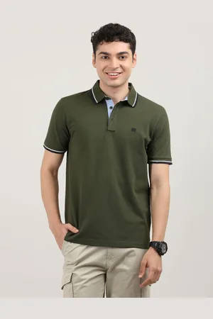 DRAGON HILL Men Polo Collar Pockets Slim Fit T-shirt