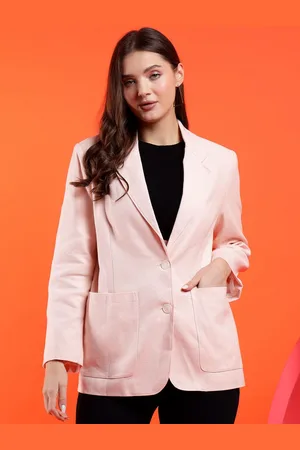 KOTTY Women Solid Notched Lapel Overcoat