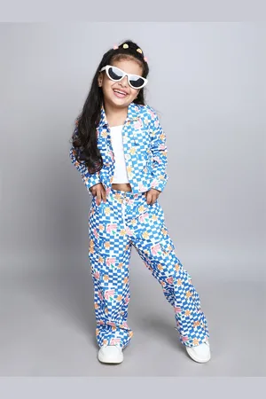 taffykids Girls Printed Top with Trousers