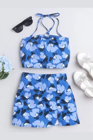 taffykids Girls Printed Top with Skirt