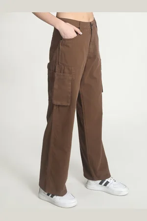 Roadster The Lifestyle Co Pure Cotton Straight Fit Cargo Trousers