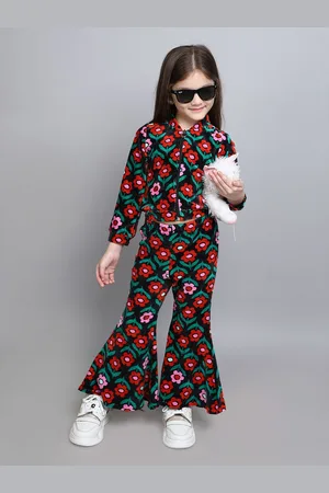 taffykids Girls Printed Top with Trousers