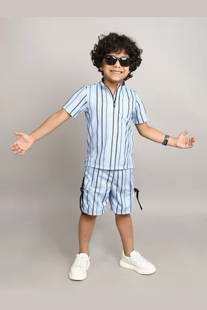 taffykids Boys Striped Shirt with Shorts