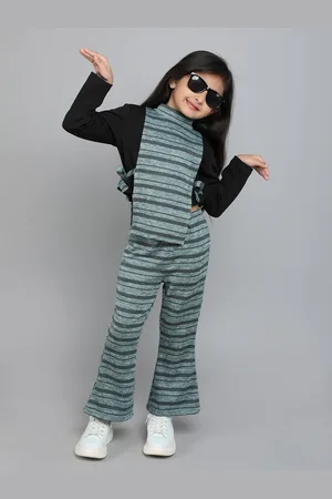 taffykids Girls Colourblocked Top with Trousers