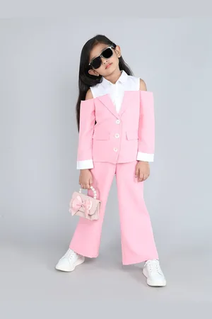 taffykids Girls Colourblocked Shirt with Trousers