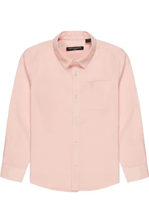 French Connection Boys Premium Spread Collar Solid Cotton Casual Shirt