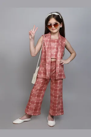 taffykids Girls Printed Top with Trousers
