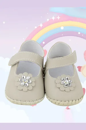 Neska Moda Girls Floral Design Embelished Booties