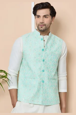 See Designs Embroidered Pure Cotton Nehru Jackets