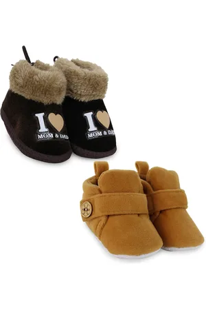 BAESD Unisex Kids Pack Of 2 Cotton Booties