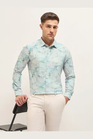 The Bear House Men Tailored Fit Opaque Printed Formal Shirt