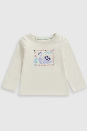 Mothercare Girls Graphic Printed Round Neck Cotton T-shirt