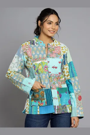 HANDICRAFT PALACE Women Floral Reversible Tailored Jacket with Patchwork