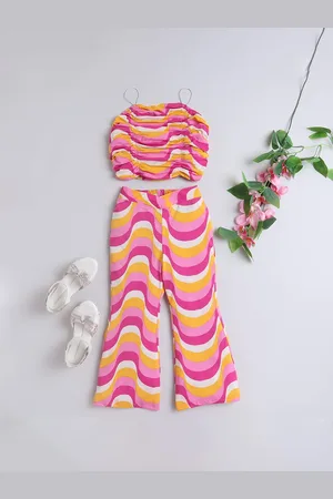 taffykids Girls Printed Top with Trousers