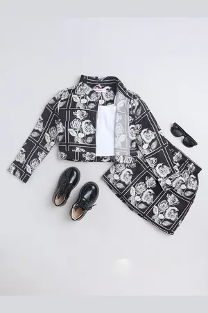 taffykids Girls Printed Top with Skirt