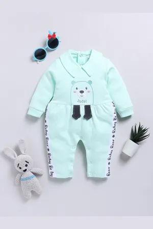 Moms Love Infant Boys Graphic Printed Pure Cotton Party Romper