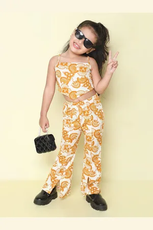 taffykids Girls Printed Top with Trousers