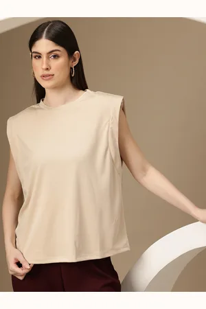 Chemistry Women Extended Sleeves Padded Shoulder T-shirt