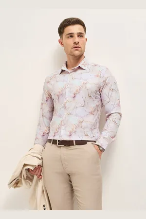 The Bear House Men Tailored Fit Opaque Printed Formal Shirt