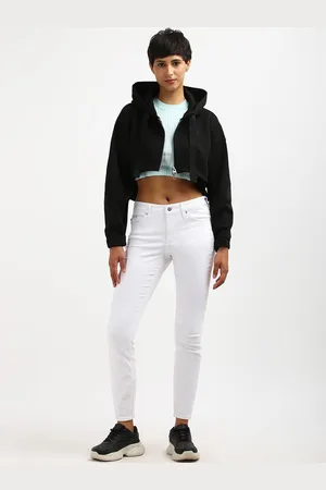 Calvin Klein Women Solid Crop Sporty Jacket
