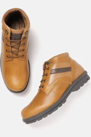 Woodland Men Mid-Top Leather Derbys