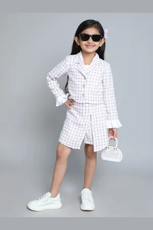 taffykids Girls Checked Top with Skirt