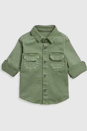 Mothercare Boys Spread Collar Solid Cotton Casual Shirt