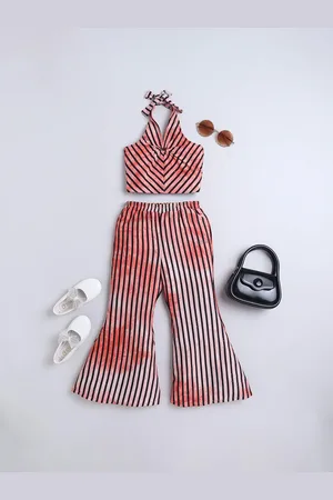 taffykids Girls Striped Top with Trousers
