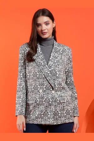 KOTTY Women Printed Notched Overcoat