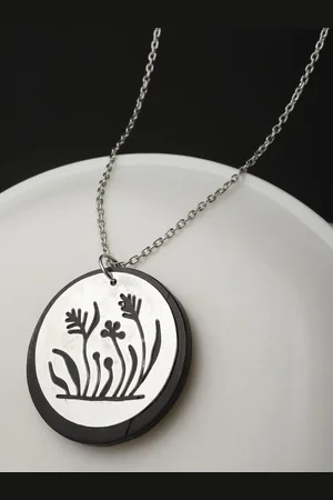 Anouk Silver-Plated Circular Shaped Pendants with Chains