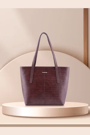 Fastrack Textured Oversized Structured Tote Bag with Tasselled