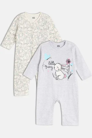 MINI KLUB Girls Set of 2 Cotton Baby Rompers