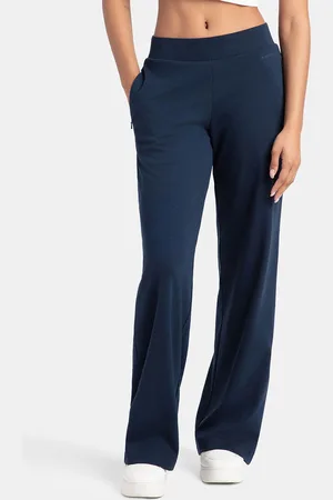 Jockey Super Combed Cotton Rich Relaxed Fit Wide Leg Pants with Zipper Pockets-U102