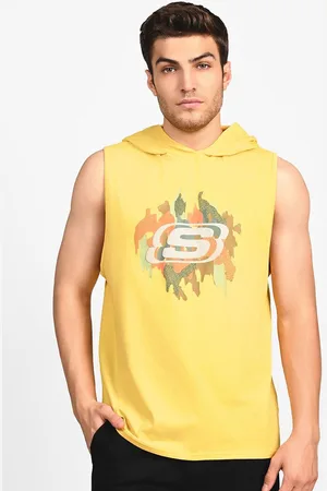 Skechers Men Graphic Printed Hood Cotton T-shirt
