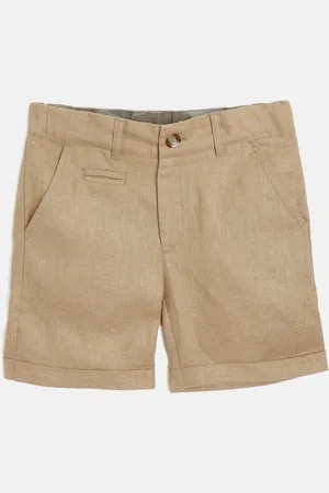 Cherry Crumble Boys Brown Mid-Rise Twill Weave Regular Shorts