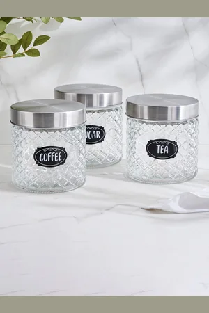 Home Centre Set Of 3 Glass Containers - 700 ml