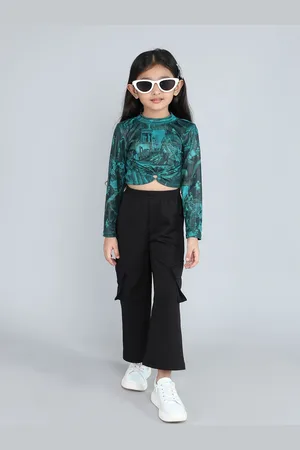 taffykids Girls Printed Top with Trousers