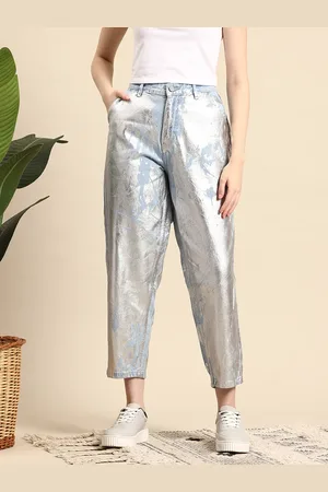 Mast & Harbour Women Pure Cotton Relaxed Fit Foil Print Jeans