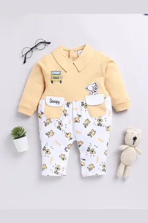 Moms Love Infant Boys Snoopy Print Pure Cotton Party Romper