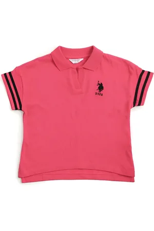 Ralph Lauren Girls Solid Polo Collar Cotton T-shirt