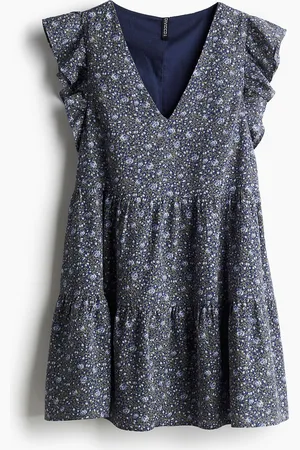 H&M Women Flutter-Sleeved A-Line Dress