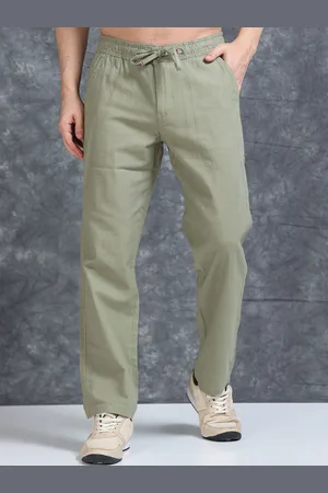 Roadster The Lifestyle Co Men Relaxed Fit Mid Rise Trousers