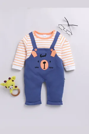 Moms Love Infant Boys Striped Pure Cotton Party Romper