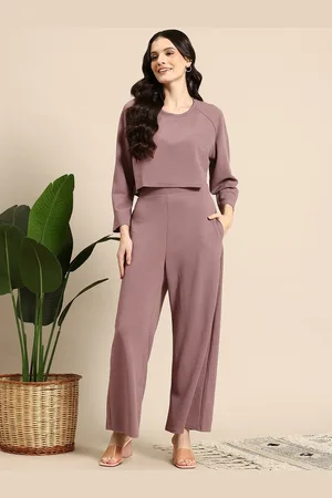Mast & Harbour Textured Raglan Sleeve Top & Trousers Co-Ord Set
