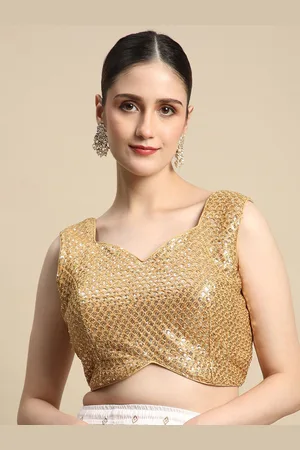 BAPS Women Embroidered Ready to wear Sweetheart Neck Saree Blouse