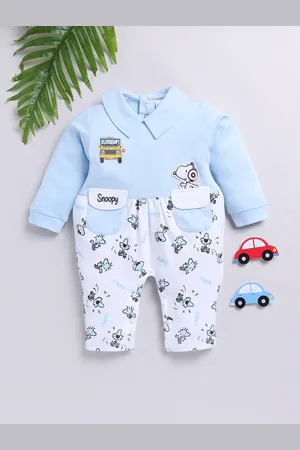 Moms Love Infant Boys Snoopy Print Pure Cotton Party Romper