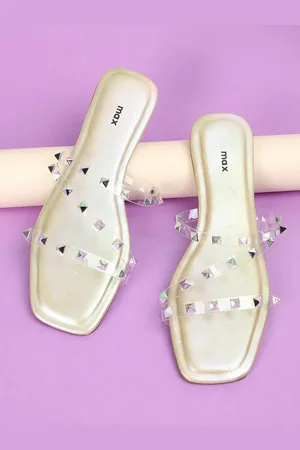 Max Collection Women Embellished Open Toe Flats