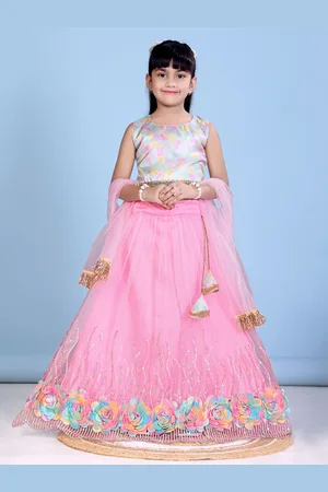 BAESD Girls Printed Ready to Wear Lehenga & Blouse With Dupatta