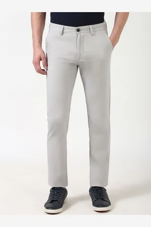 Peter England Men Super Slim Fit Mid-Rise Trousers