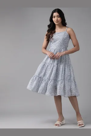 Roadster The Lifestyle Co Printed Fit & Flared Dress